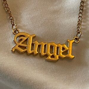 Gold 'Angel' Pendant Necklace